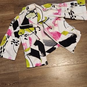 Berek Small Jacket Abstract Unique Zip Up With Pockets Bell Sleeves